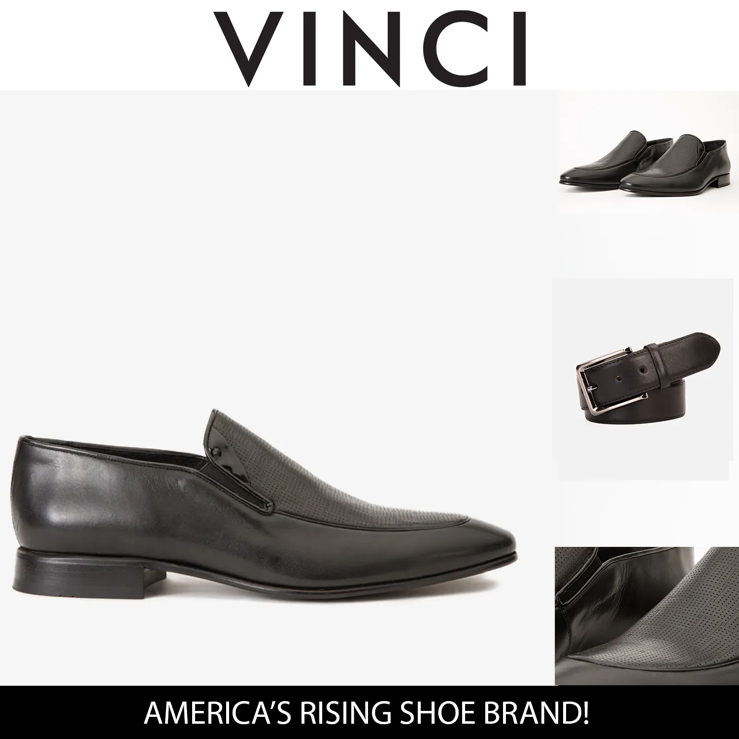 The Migues Black Leather Loafer Men Shoe