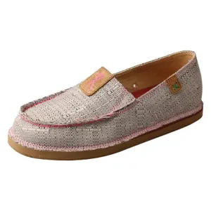 Twisted X Light Grey/Pink Loafer