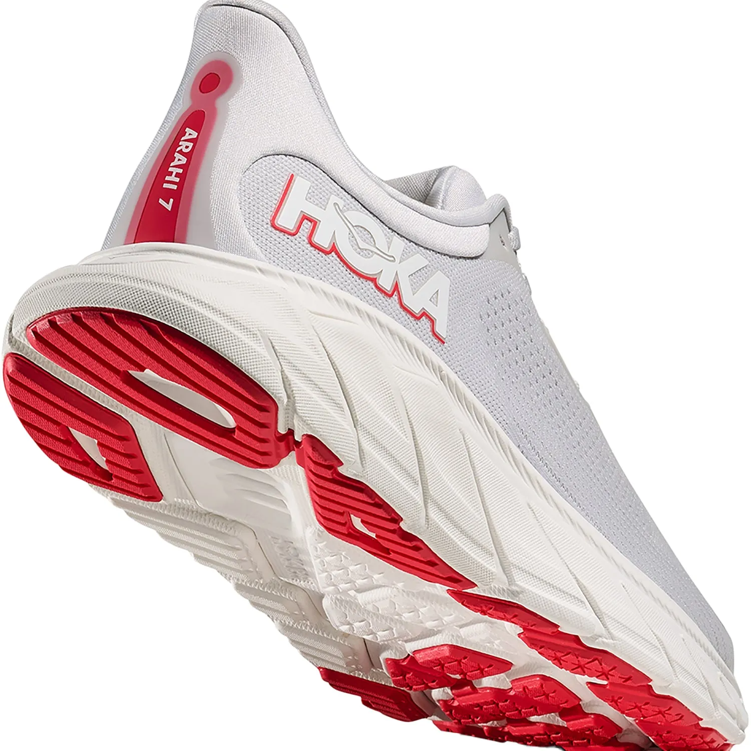 Women's Hoka Arahi 7 Cosmic Grey/Ruby Red