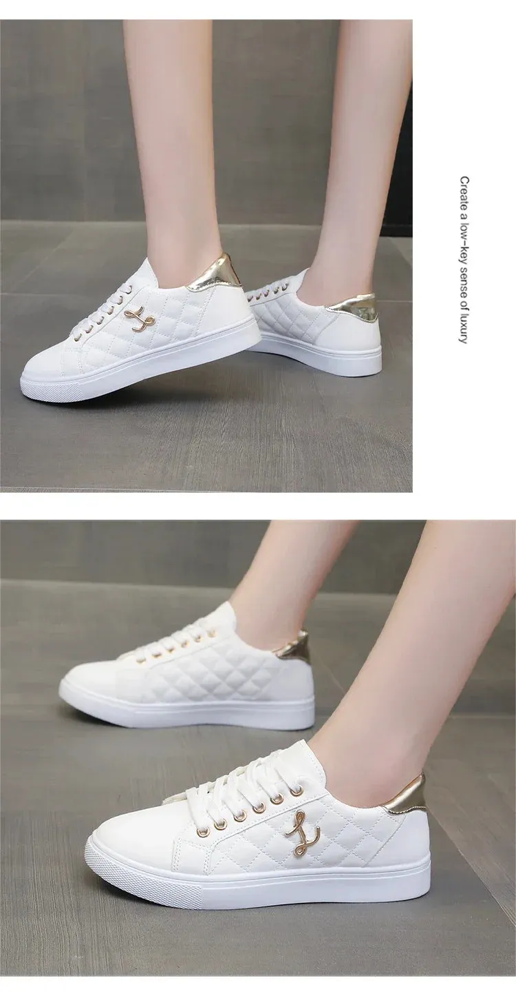Women's Sneakers Fashion Breathable Flats Woman Soft Sole Casual Walking Vulcanized Shoes Women White Sneakers Zapatos De Mujer