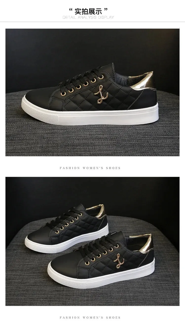 Women's Sneakers Fashion Breathable Flats Woman Soft Sole Casual Walking Vulcanized Shoes Women White Sneakers Zapatos De Mujer