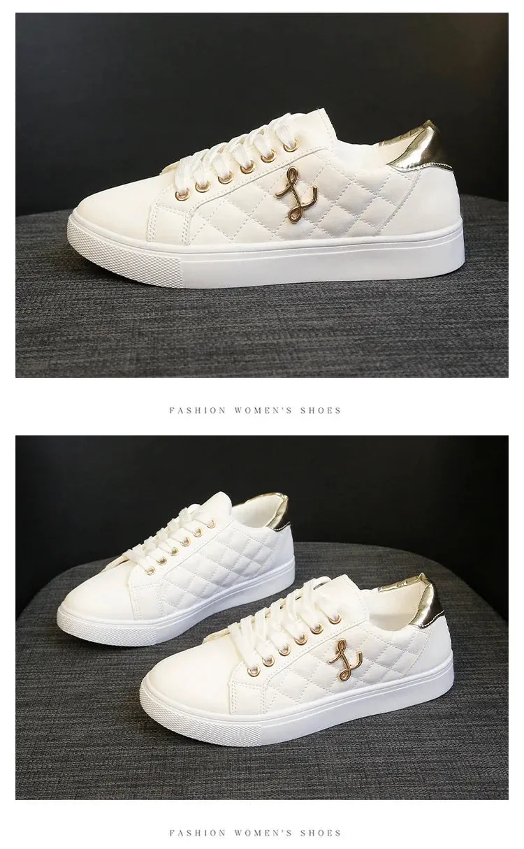 Women's Sneakers Fashion Breathable Flats Woman Soft Sole Casual Walking Vulcanized Shoes Women White Sneakers Zapatos De Mujer