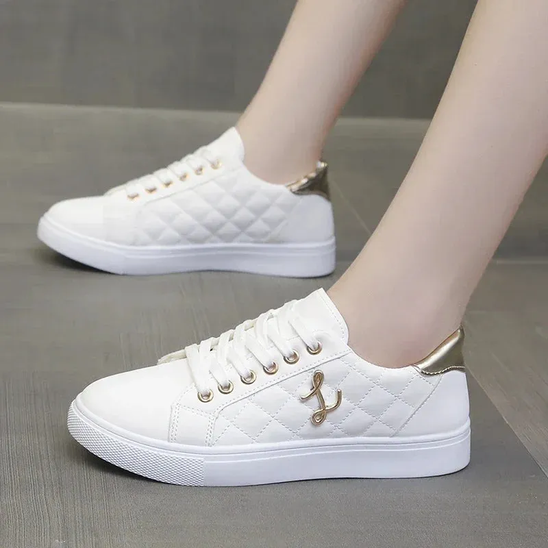 Women's Sneakers Fashion Breathable Flats Woman Soft Sole Casual Walking Vulcanized Shoes Women White Sneakers Zapatos De Mujer