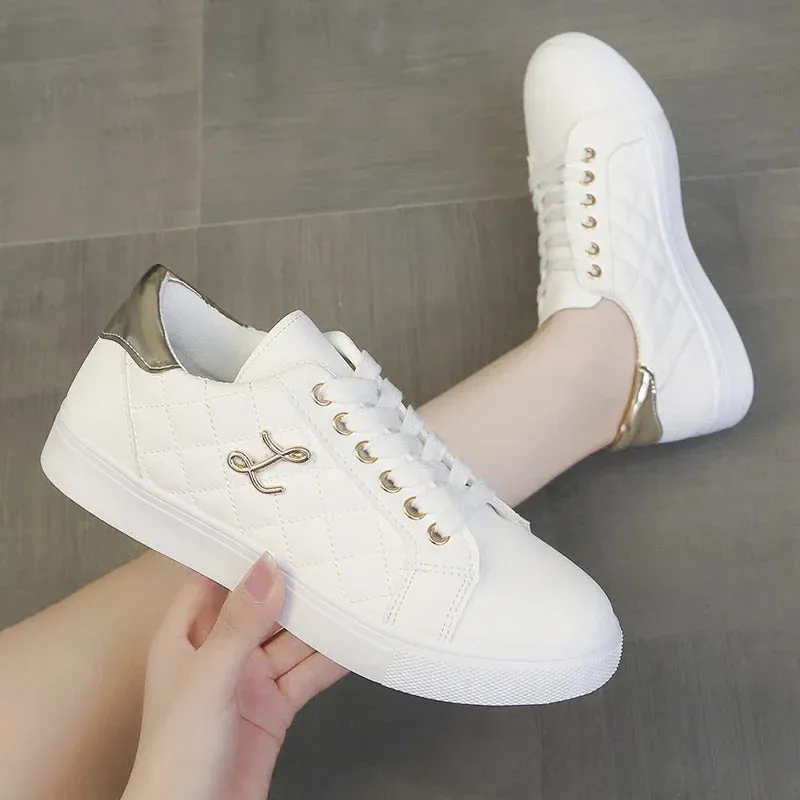 Women's Sneakers Fashion Breathable Flats Woman Soft Sole Casual Walking Vulcanized Shoes Women White Sneakers Zapatos De Mujer