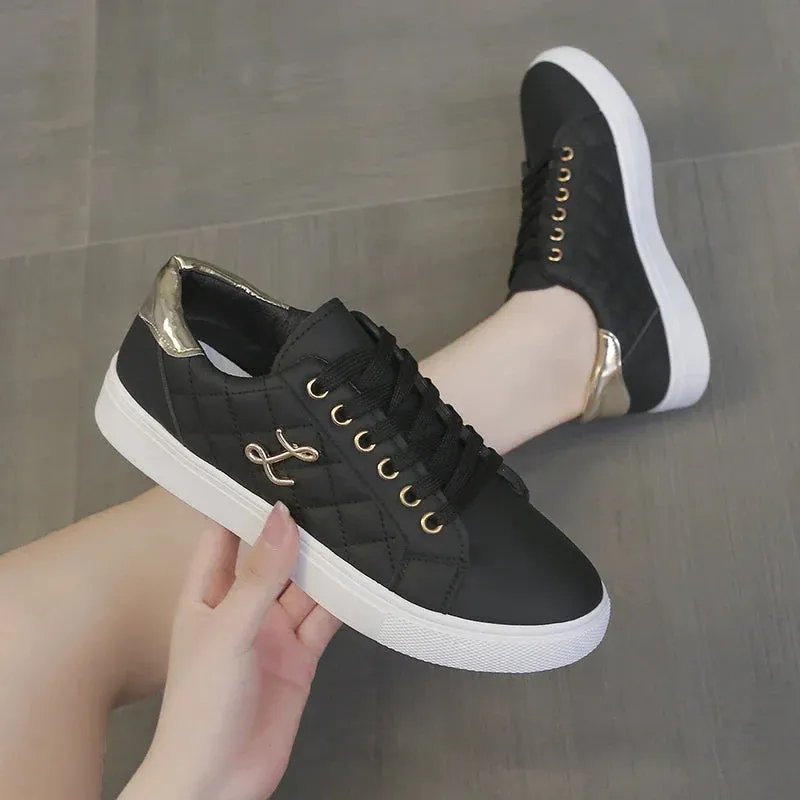 Women's Sneakers Fashion Breathable Flats Woman Soft Sole Casual Walking Vulcanized Shoes Women White Sneakers Zapatos De Mujer
