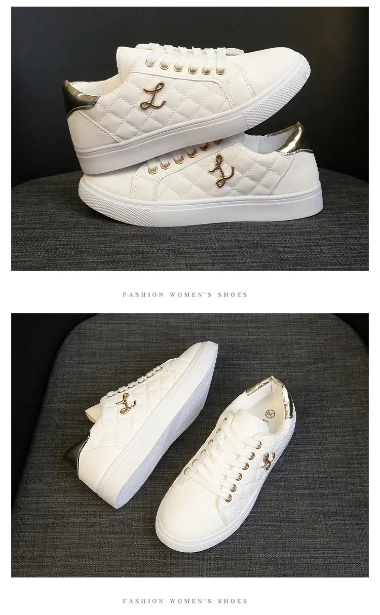 Women's Sneakers Fashion Breathable Flats Woman Soft Sole Casual Walking Vulcanized Shoes Women White Sneakers Zapatos De Mujer
