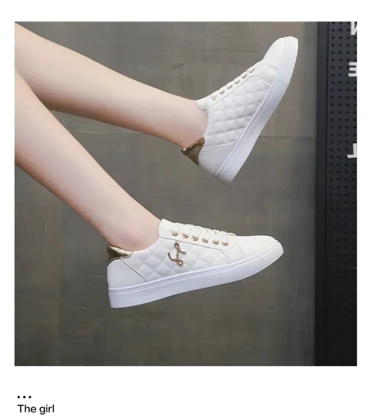Women's Sneakers Fashion Breathable Flats Woman Soft Sole Casual Walking Vulcanized Shoes Women White Sneakers Zapatos De Mujer