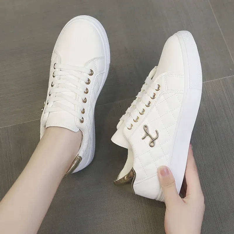 Women's Sneakers Fashion Breathable Flats Woman Soft Sole Casual Walking Vulcanized Shoes Women White Sneakers Zapatos De Mujer
